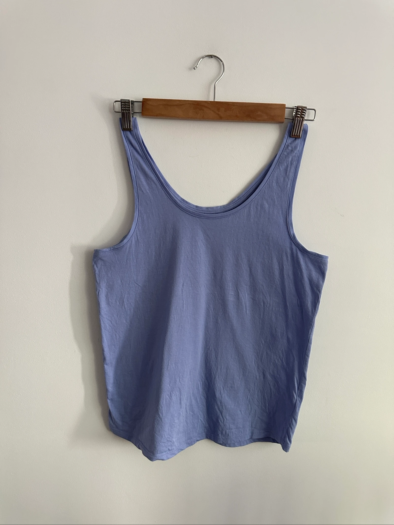 Camiseta de tirantes azul pastel 100% algodón TEX - Talla S